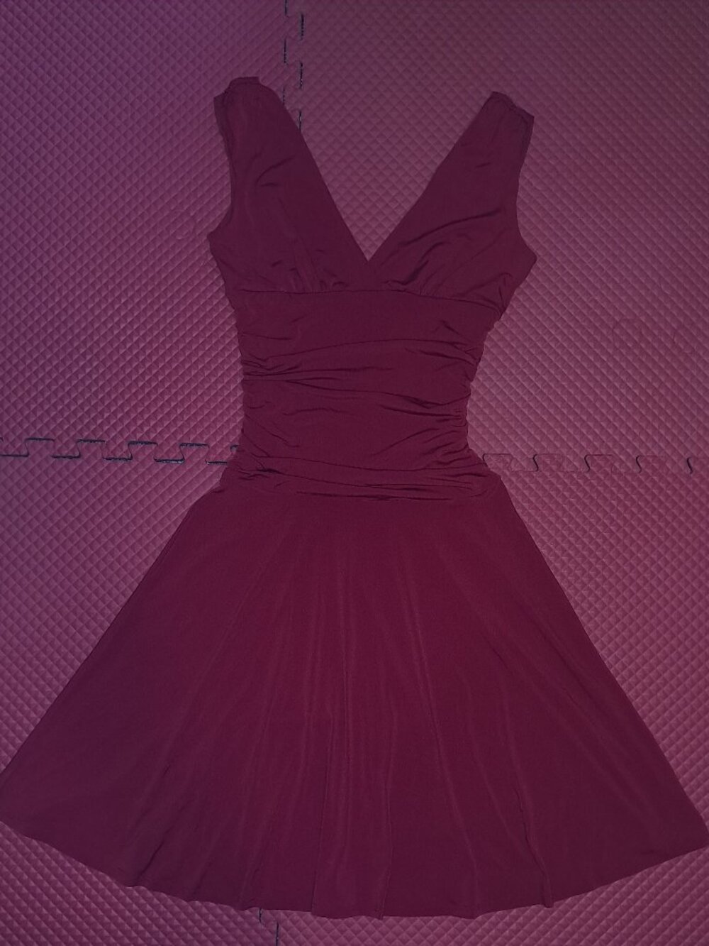 Arden B Sexy Surplice V Neck Ruched Waistband Fit & Flare Dress